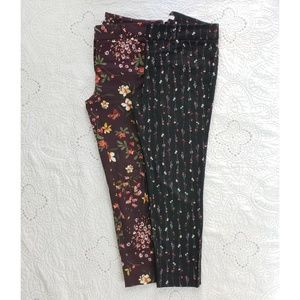 NY&Co Audrey Pants in Fall Florals x 2